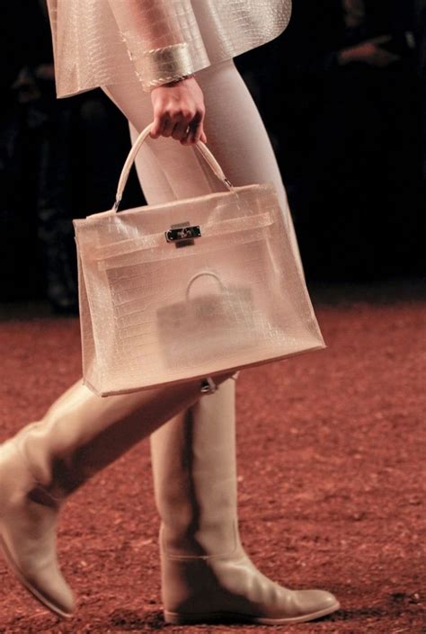 clear hermes crocodile jean paul gaultier runway bag|hermes bags for sale.